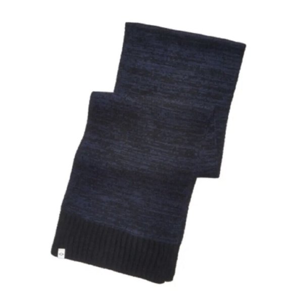 Alfani Mens Soft Knit Scarf Navy Black Space-Dyed One Size Fits All MSRP $40 - Picture 1 of 7